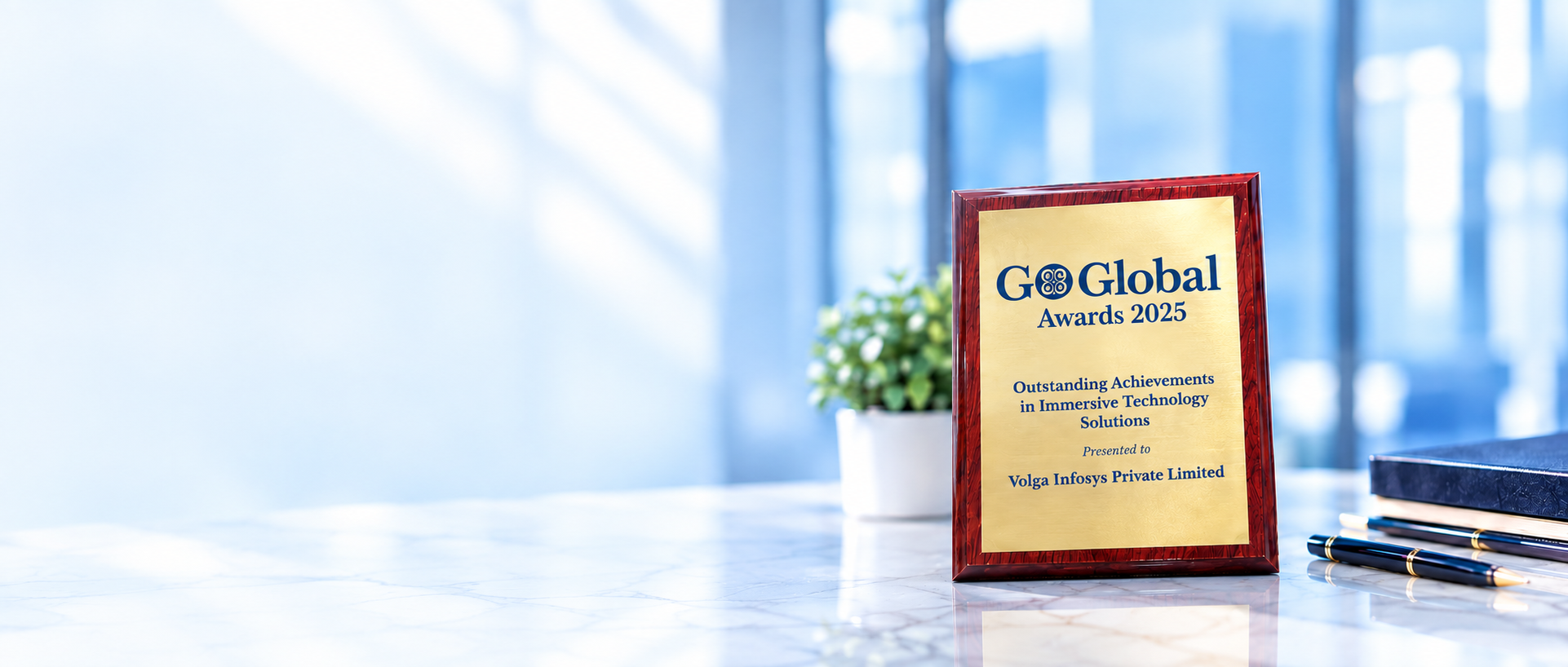 Go Global Awards 2025 Nominee Plaque - Volga Infosys